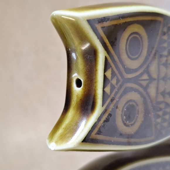 SALE!! HORNSEA England Heirloom "Green" Owl (Very rare) Salt & Pepper Shakers - Picture 6 of 9